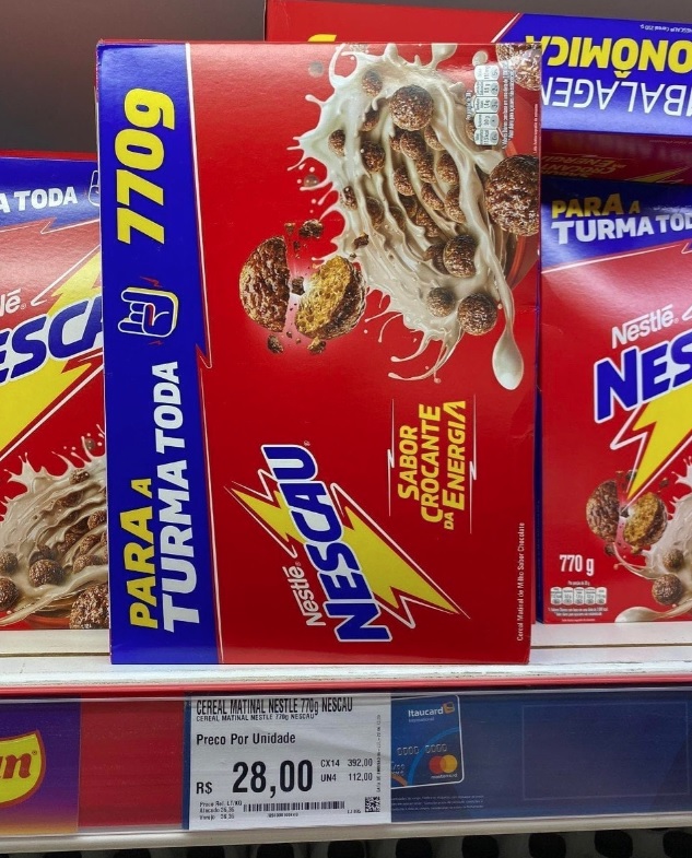 Adicione 3 unidades Cereal Matinal, Tradicional, Nescau, 770g