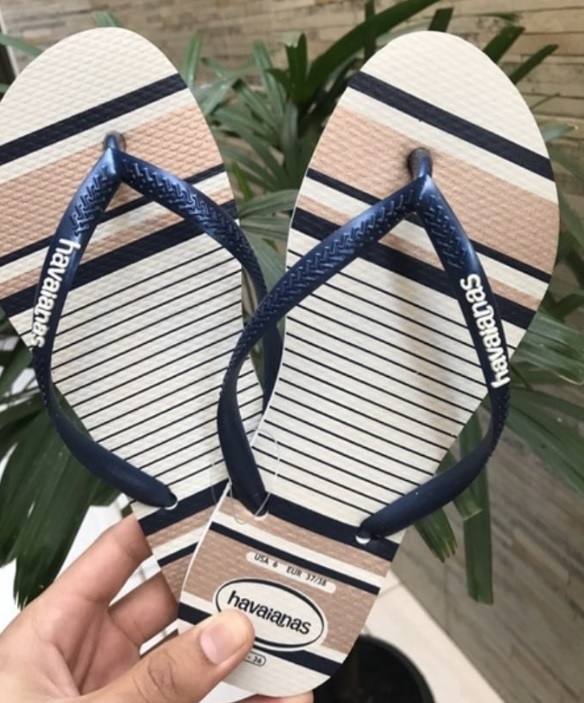 Chinelo Slim Nautical, Havaianas, Feminino
