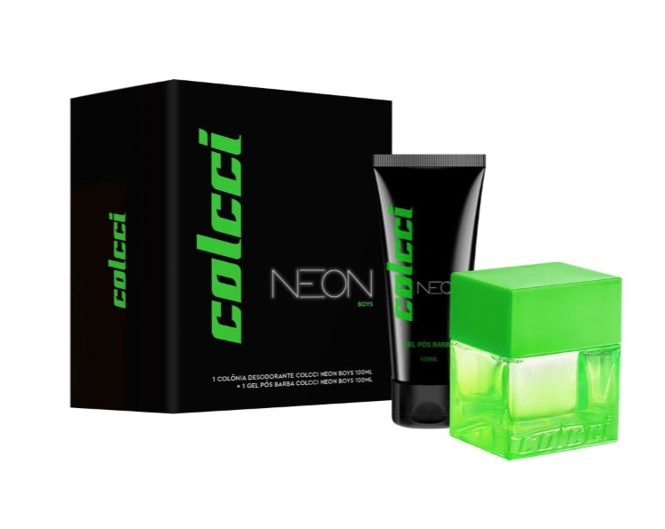 Conjunto Colcci Neon Boys Masculino – Deo Colônia 100ml + Gel Pós-Barba 100ml
