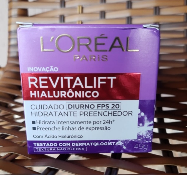 Creme Hidratante Facial Anti-idade L’Oréal Paris Revitalift Hialurônico Diurno FPS 20, 49g