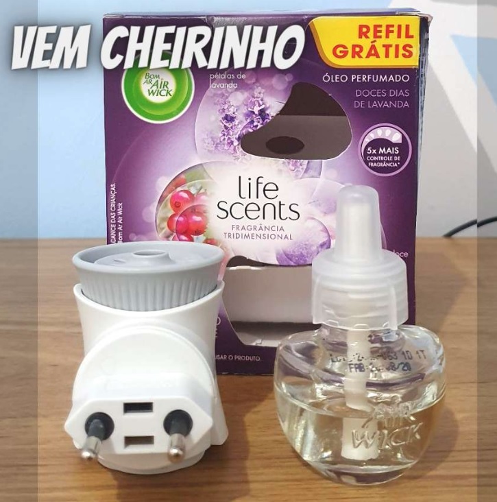Difusor Elétrico Bom Ar Lavanda e Gerânio Aparelho + Refil 16ml