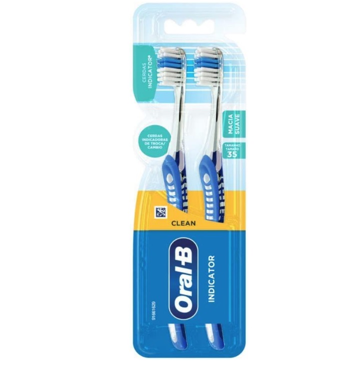 Escova Dental Oral-B Indicator Plus 35 – 2 unidades