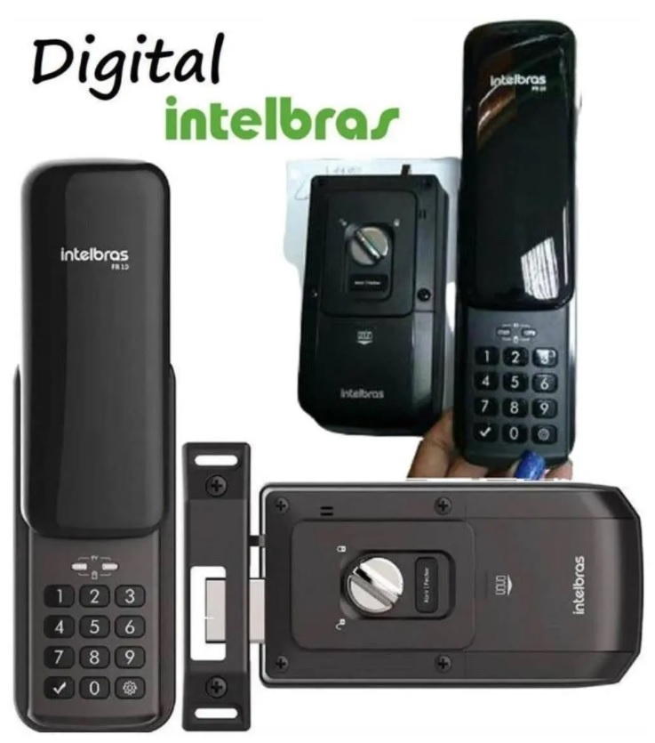 Fechadura Digital Para Uso Interno e Externo FR 10 Preto Intelbras