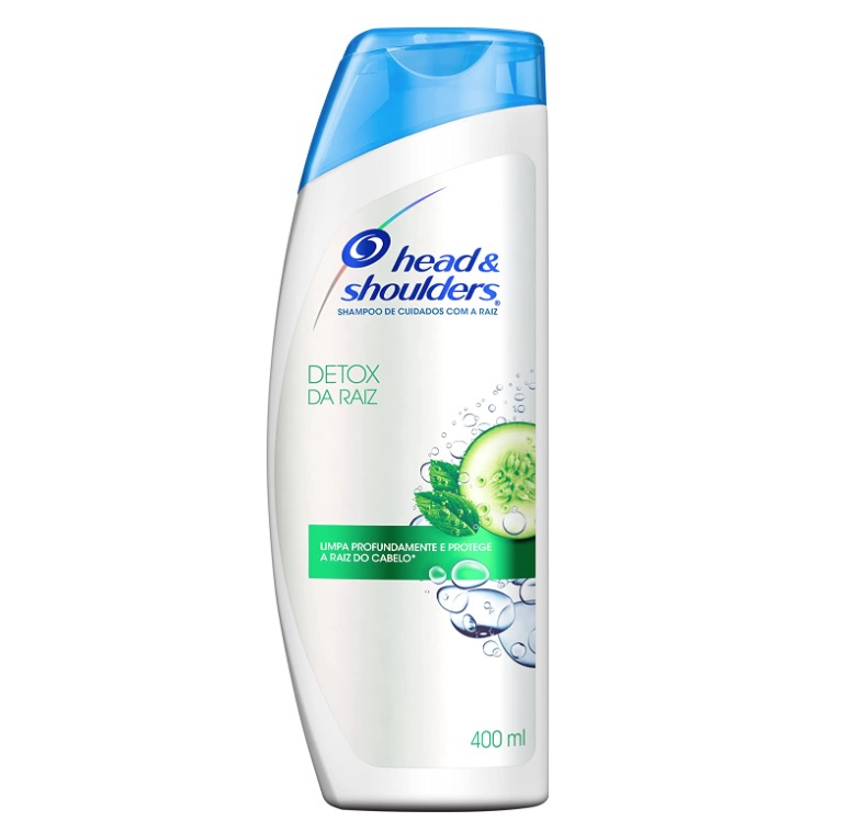 Head & Shoulders – Shampoo Detox da Raiz, Shampoo Anticaspa, Limpa e Hidrata, Controle de Caspa, 400 ml