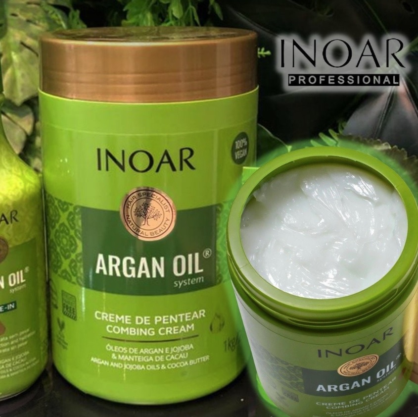 Inoar Creme para Pentear Argan Oil Hidratante 1 kg, Inoar