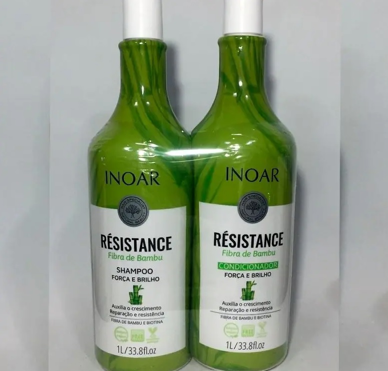 Kit Inoar Shampoo + Condicionador 1 litro Resistance Bambu