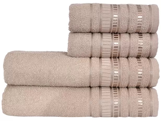 Jogo de Toalhas de Banho Atlântica Delicata – Garden Gengibre 4 Peças