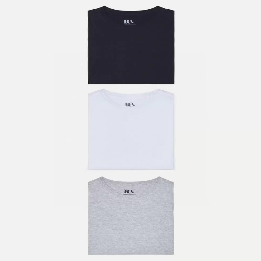 Kit 3 Camisetas Básicas Reserva