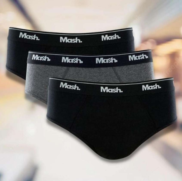 Kit 3 Cuecas Slip Algodão, Mash, Masculino