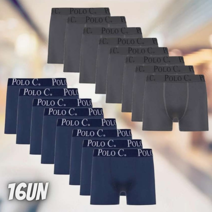 Kit Com 16 Cuecas Boxer Microfibra Advance – Polo Cycle