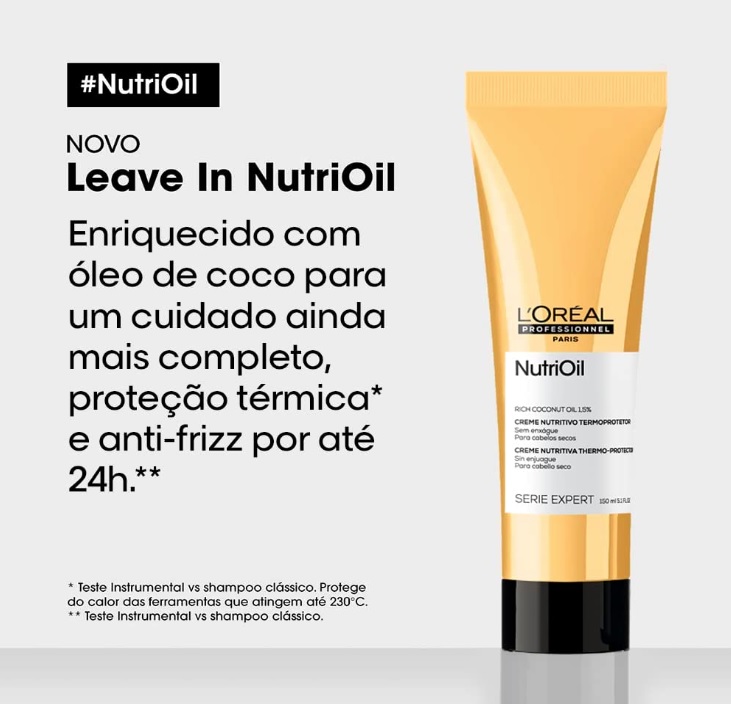 L’OREAL PROFESSIONNEL PARIS Leave-in NutriOil para nutrição e brilho 150ml