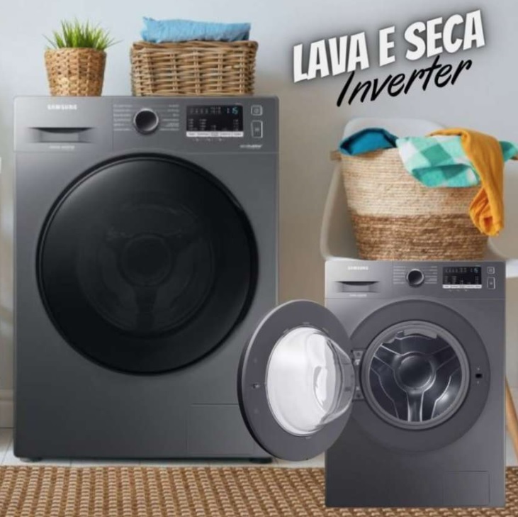 Lava e Seca Samsung 11kg WD11M Inverter – 3 em 1 Água Fria