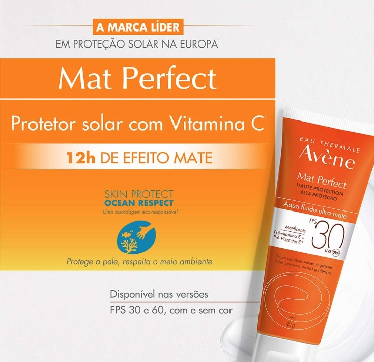 Mat Perfect FPS 30, Protetor solar face, Avène – 40g, Avène, 40g