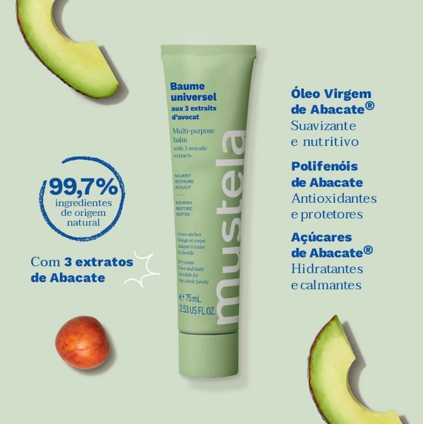 Mustela Bálsamo Multifuncional 75ml – Hidratante para áreas ressecadas do corpo