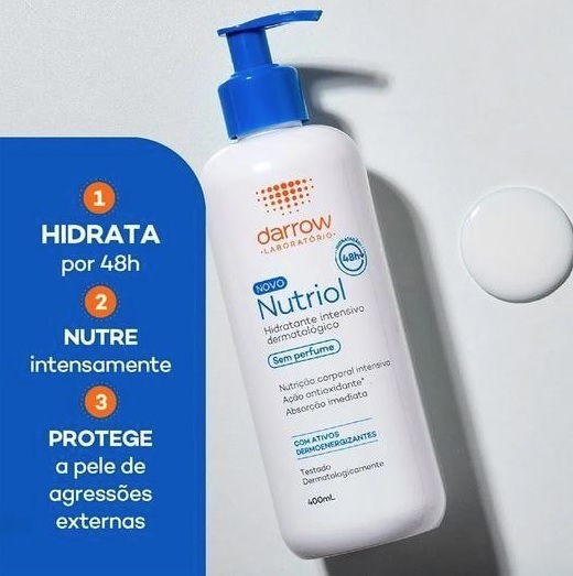 Nutriol Hidratante Intensivo Dermatológico, sem perfume, Darrow – 400ml