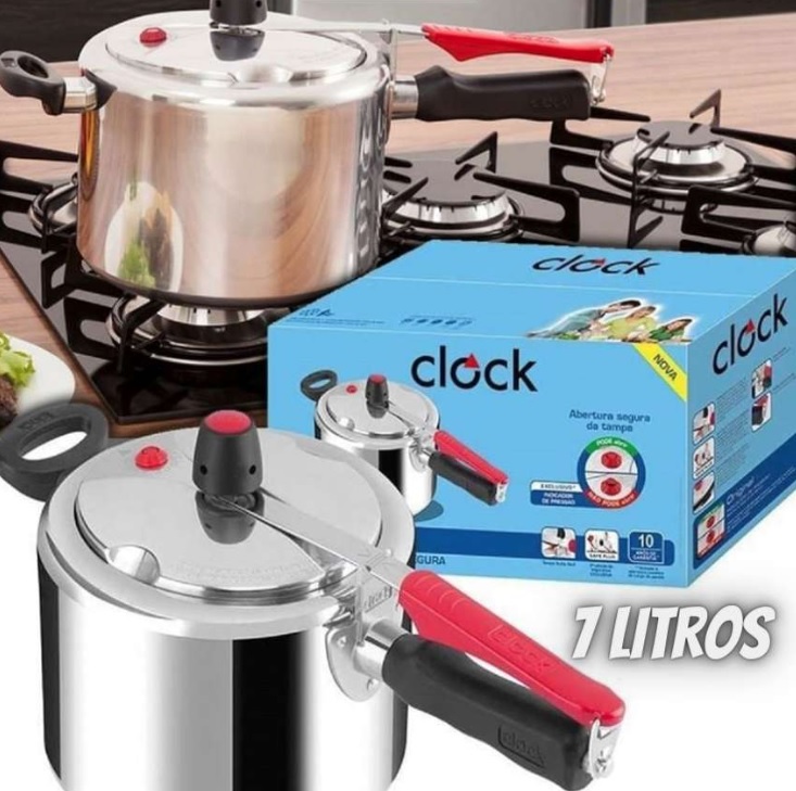 Panela de pressão CLOCK 7 Litros POLIDA