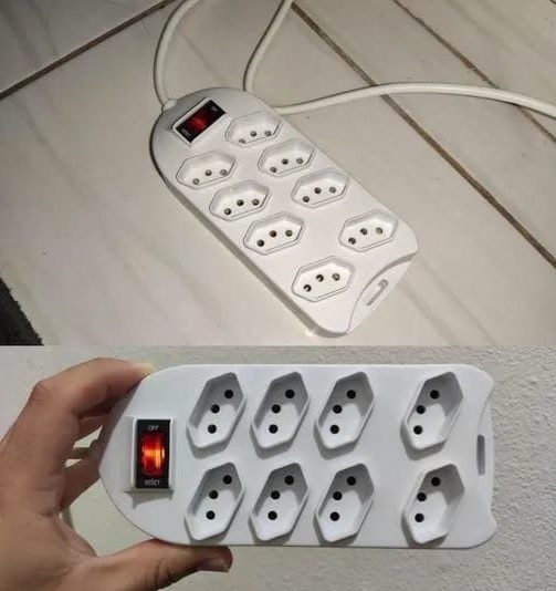 Protetor Eletronico Intelbras com 8 tomadas EPE 1008+ Branco