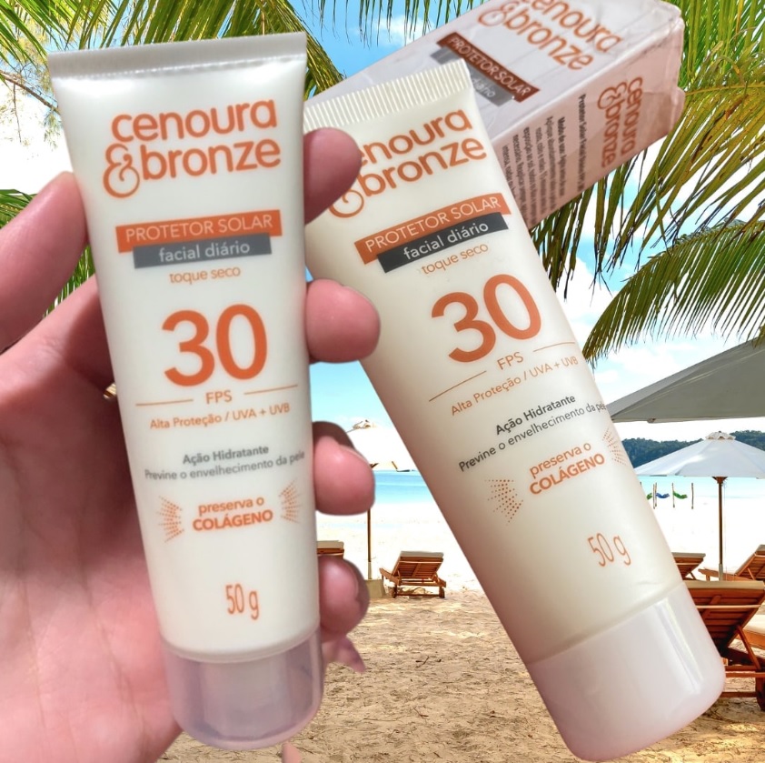 Protetor Solar Facial Cenoura e Bronze Fps 30 50G