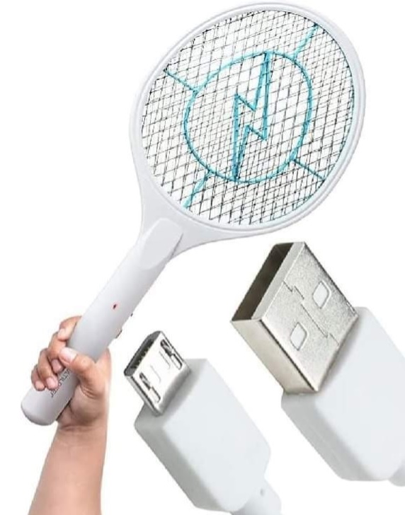 Raquete Elétrica Mata Insetos com Bateria Recarregável USB Multilaser HC034