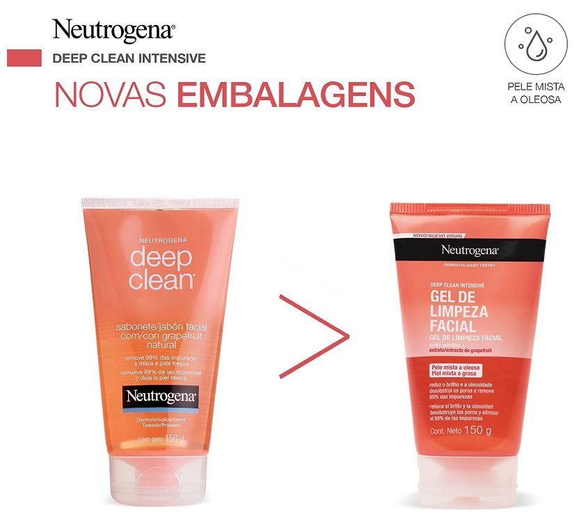 Sabonete Facial Deep CleanGrapefruit, Neutrogena, 150g