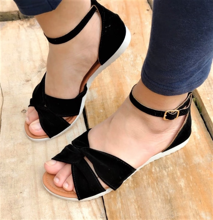 Sandália Rasteirinha Feminina Tratorada