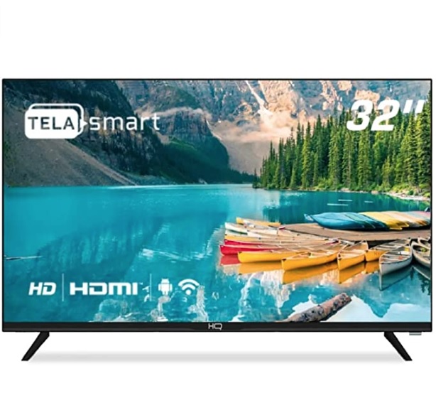 Smart TV LED 32″ HD HQ Conversor Digital Externo 3 HDMI 2 USB WI-FI Android 11 Design Slim