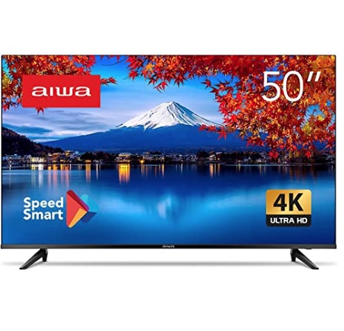SmartTV Aiwa 50” 4K, Borda Ultrafina, HDR10, Dolby Áudio – AWS-TV-50-BL-01