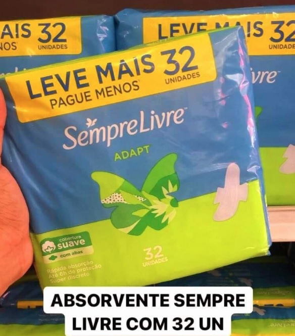 Absorvente Externo Sempre Livre Adapt 32 unidades