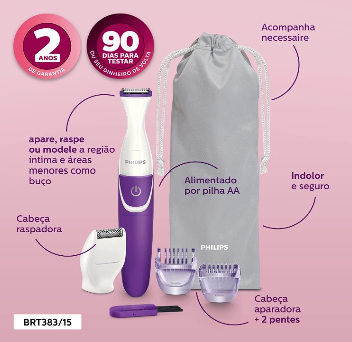 Aparador Philips para área do biquíni Essential BRT383/15