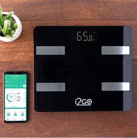 Balança Corporal Inteligente Bioimpedância Bluetooth Smart Scale Fit Preto I2GO – I2GO Home