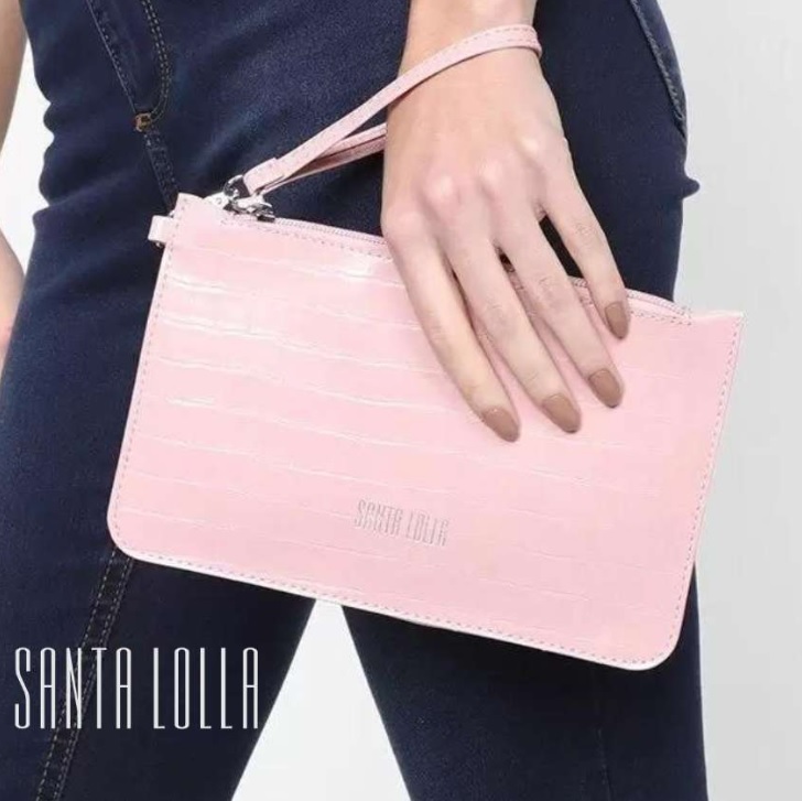 Bolsa Santa Lolla Clucth Croco Feminina