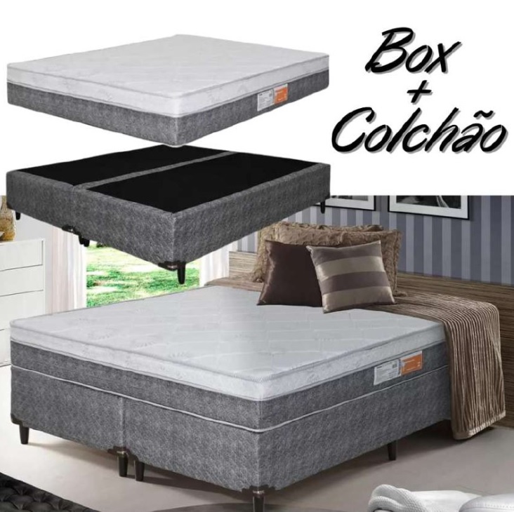 Cama Box Queen (Box + Colchão) Umaflex Molas – Ensacadas 66cm de Altura New Zurique