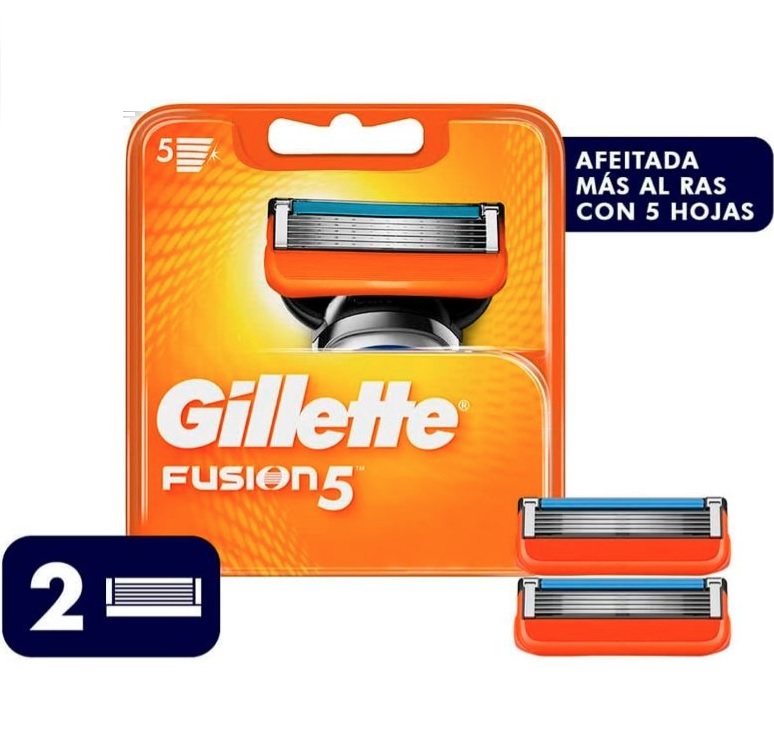 Carga Para Aparelho De Barbear Gillette Fusion5 2 unidades