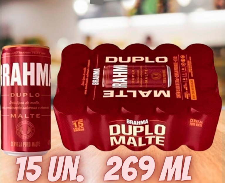 Cerveja Brahma Duplo Malte Lager 15 Unidades – Lata 269ml