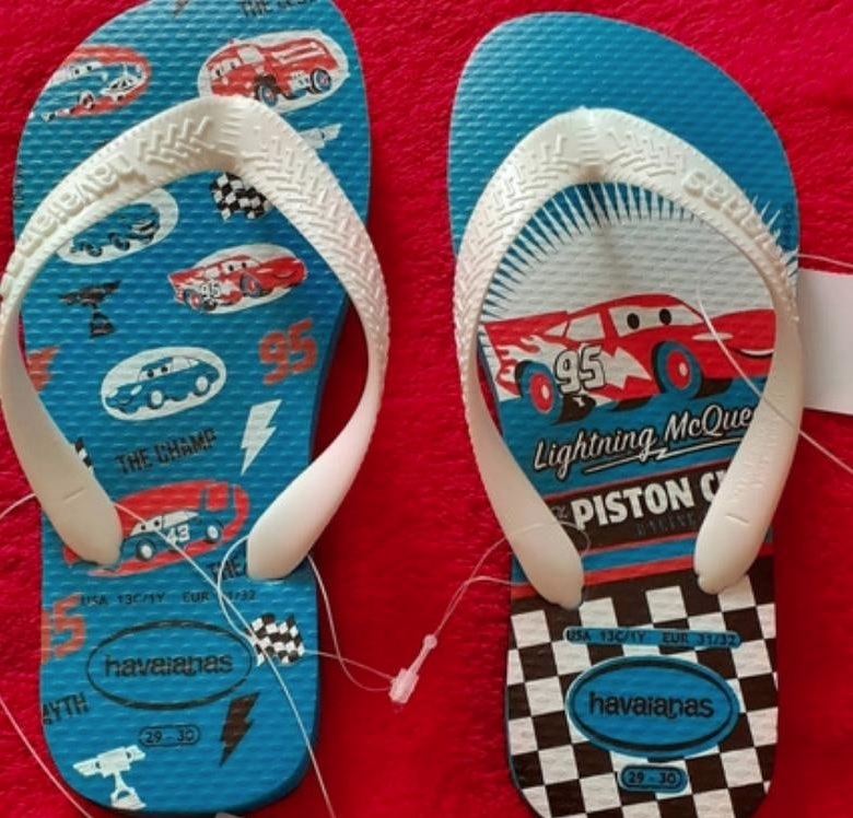 Chinelo Cars, Havaianas, Meninos