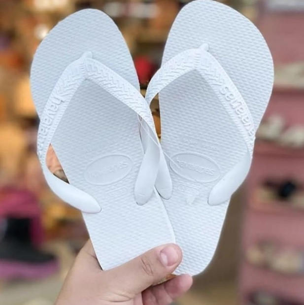 Chinelo Havaianas Top , Branco , Azul Naval, Preto