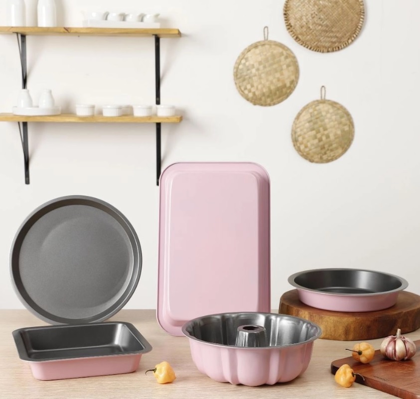 Conjunto de assadeiras em aço carbono 5 peças Color Day Amarela – La Cuisine