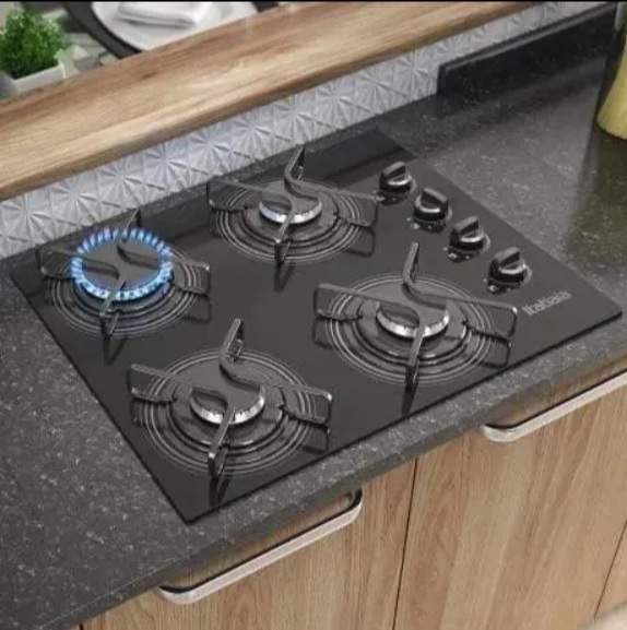 Cooktop 4 Bocas Itatiaia Essencial Preto Bivolt