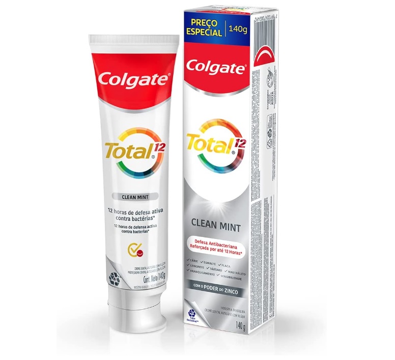 Creme Dental Colgate Total 12 Clean Mint 140g