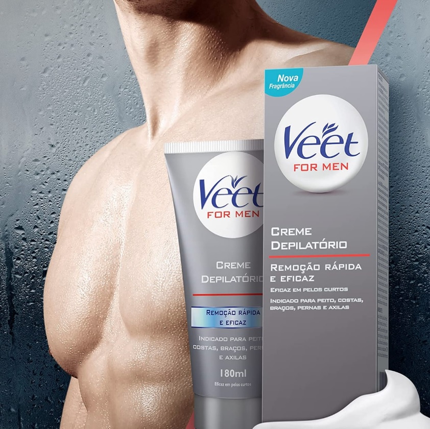 Creme Depilatório Corporal Veet For Men – 180ml, Veet, 180ml