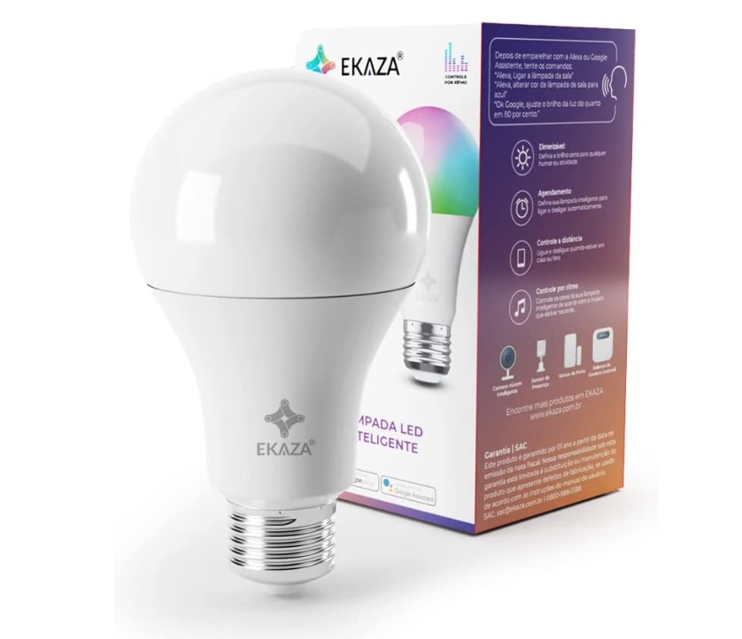 EKAZA, Iluminação, Lâmpada Led Inteligente 9W+3W -T261-E27