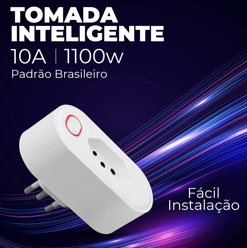 EKAZA TOMADA INTELIGENTE 10A, WI-FI, COMPATIVEL COM GOOGLE ASSISTENTE E ALEXA – T206