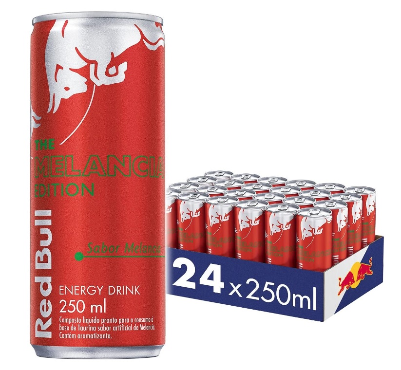 Energético Red Bull Energy Drink, Melancia, 250 ml (24 latas)