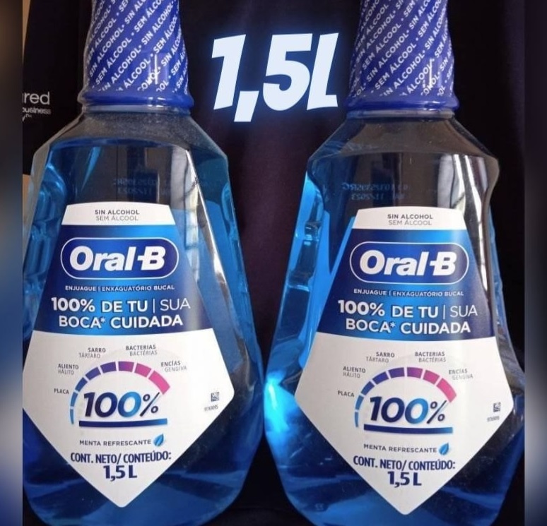 Oral-B Enxaguante Bucal 100% De Sua Boca Cuidada 1,5 L