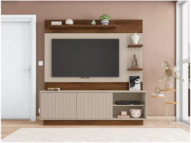 Estante Home para TV até 65” 2 Portas – Caemmun Clap