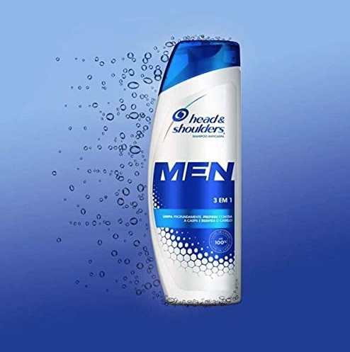 Head & Shoulders – Shampoo Anticaspa Masculino 3 em 1, Protege Contra a Caspa, Shampoo Masculino Hidratante, 400 ml