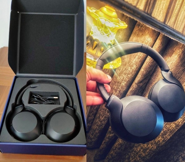 Headphone Philips bluetooth over-ear com alta definição de som HI-RES TAPH802BK/00