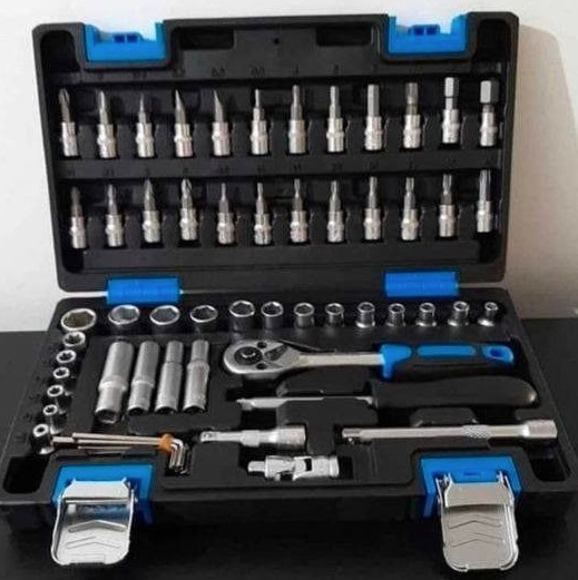 Jogo de Soquetes e Acessórios 1/4” 57 Peças – com Maleta Nell