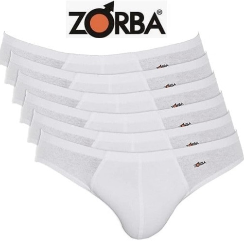 Kit 6 Cuecas Slip Algodão, Zorba, Masculino