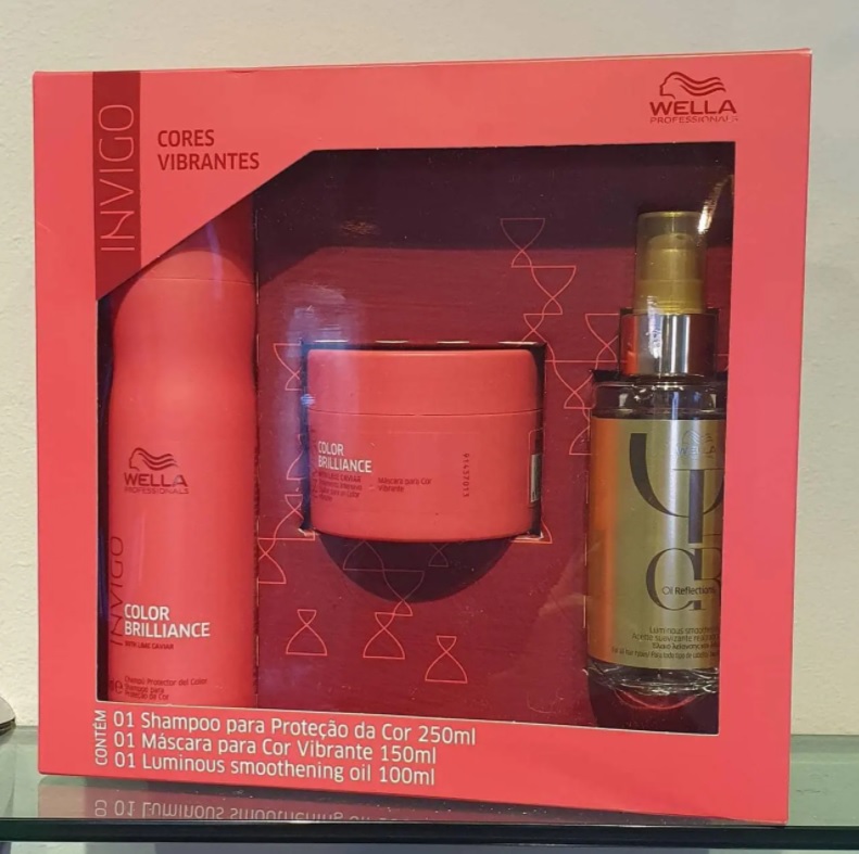Kit Wella Pro Inv Brilliance Sh 250 + Masc 150 + Oil 30